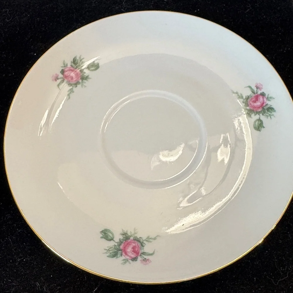 Vintage Royal Crown,  2 oz. Tea Cups and Saucers + Desert plate (3 piece set)